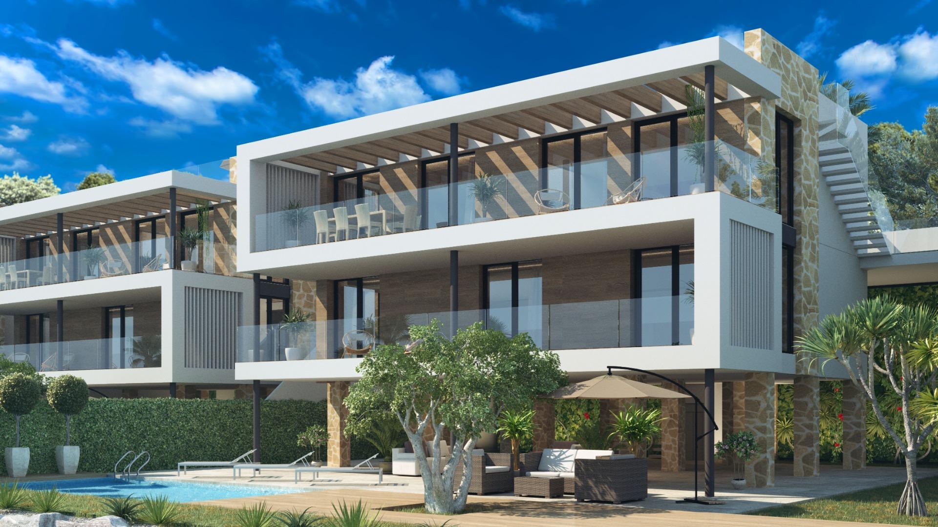 Новые виллы с видом на поле для гольфа в Сьюдад-Кесада