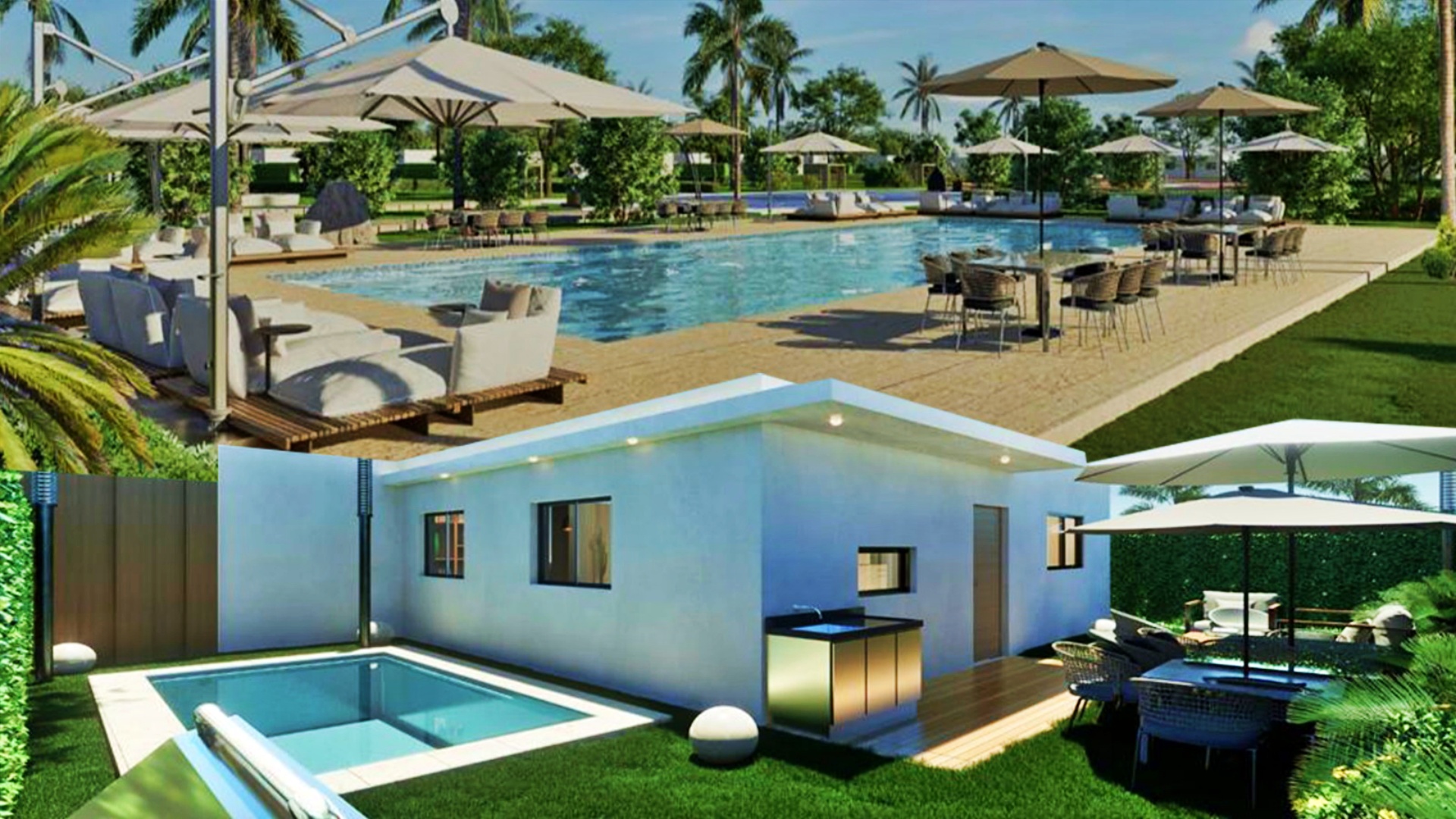 Villas in a Gated Community. The urban development will be located 20 minutes from the airport via Autovía del Coral, 5 minutes from Circunvalación Bávaro, 17 minutes from Los Corales and El Cortecito Beach, and 20 minutes from Downtown Punta Cana