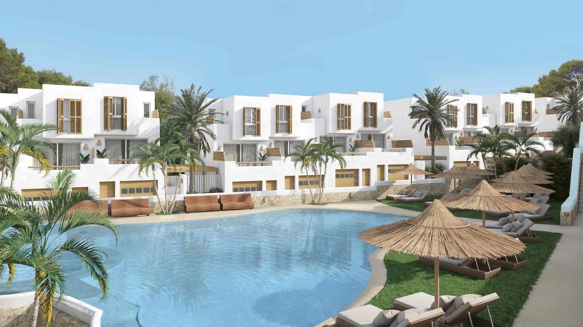 Новые террасные дома в Рафоль-де-Альмуния - природа, комфорт и современный дизайн