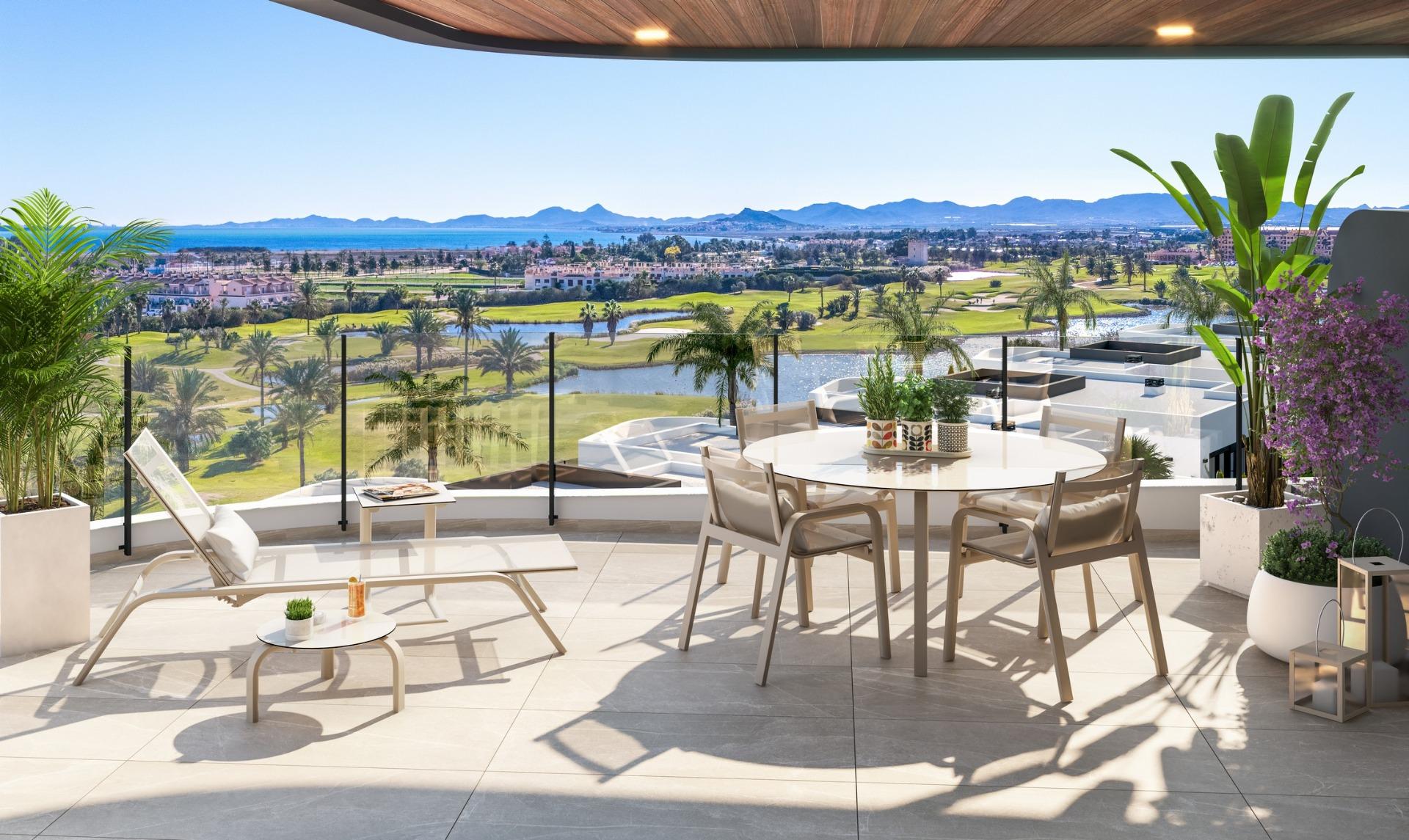 Nowe mieszkania na pierwszej linii pola golfowego La Serena w Los Alcázares