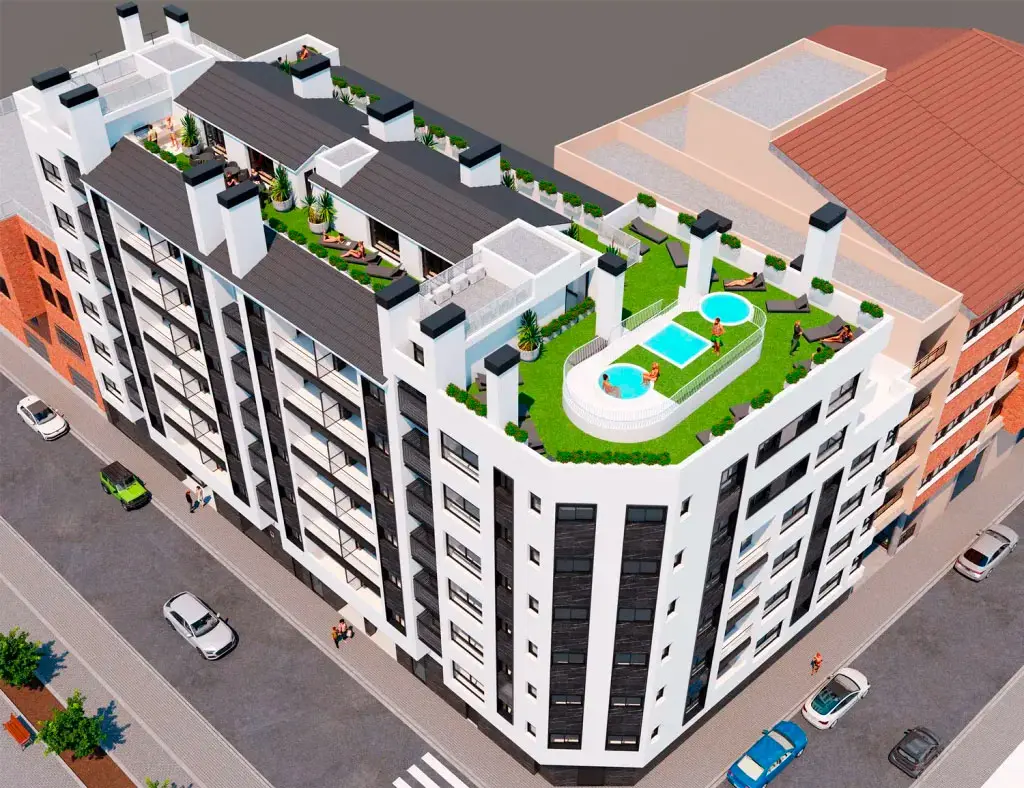 Современные апартаменты в самом центре Кастельона - с уникальной террасой на крыше!