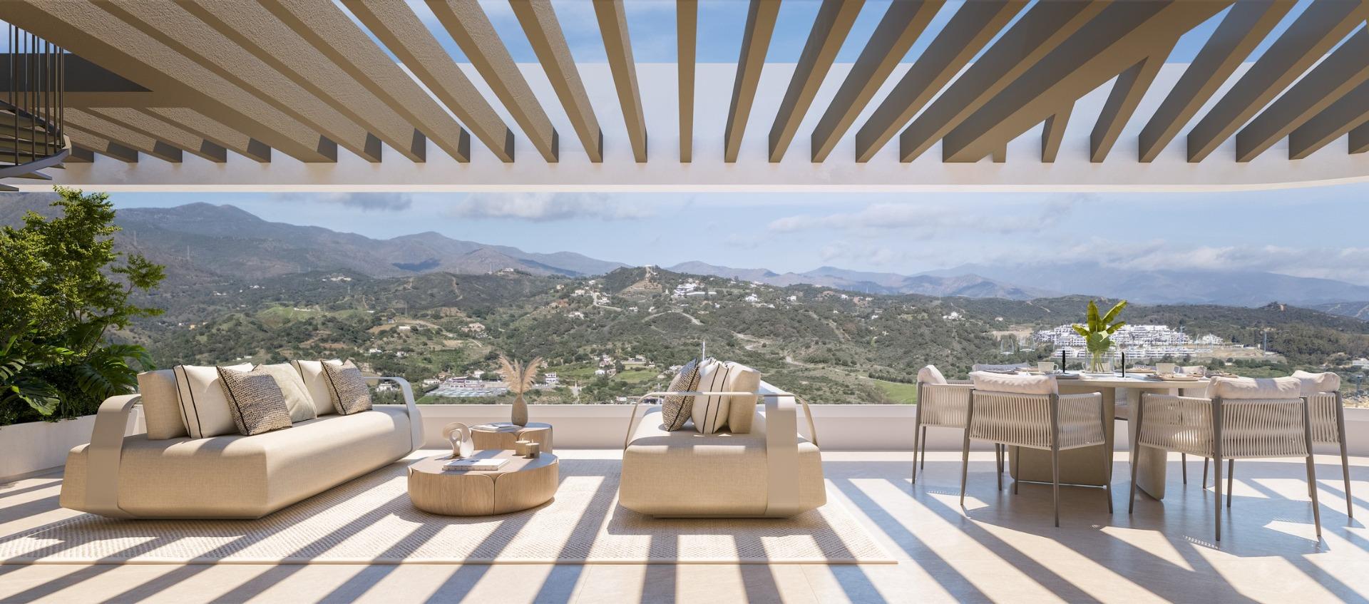 Эксклюзивный жилой комплекс в Эстепоне с видом на море и средиземноморским стилем жизни