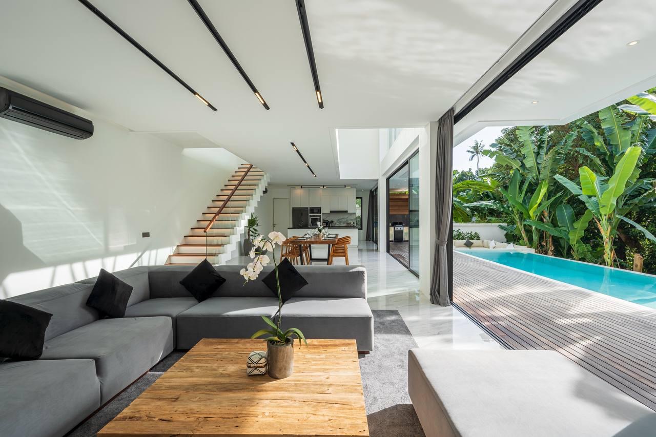 Willa z widokiem na pola ryżowe w Canggu