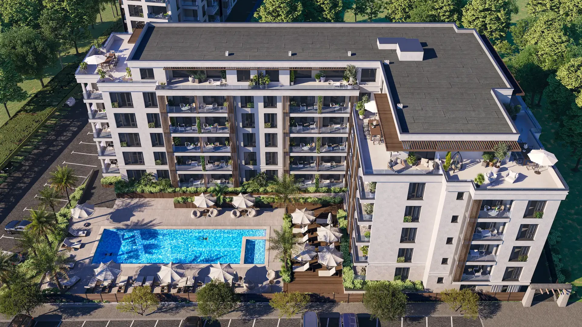 Несебр Парадайс, квартира с 1 спальней от застройщика, 66, 63,96 кв. м.