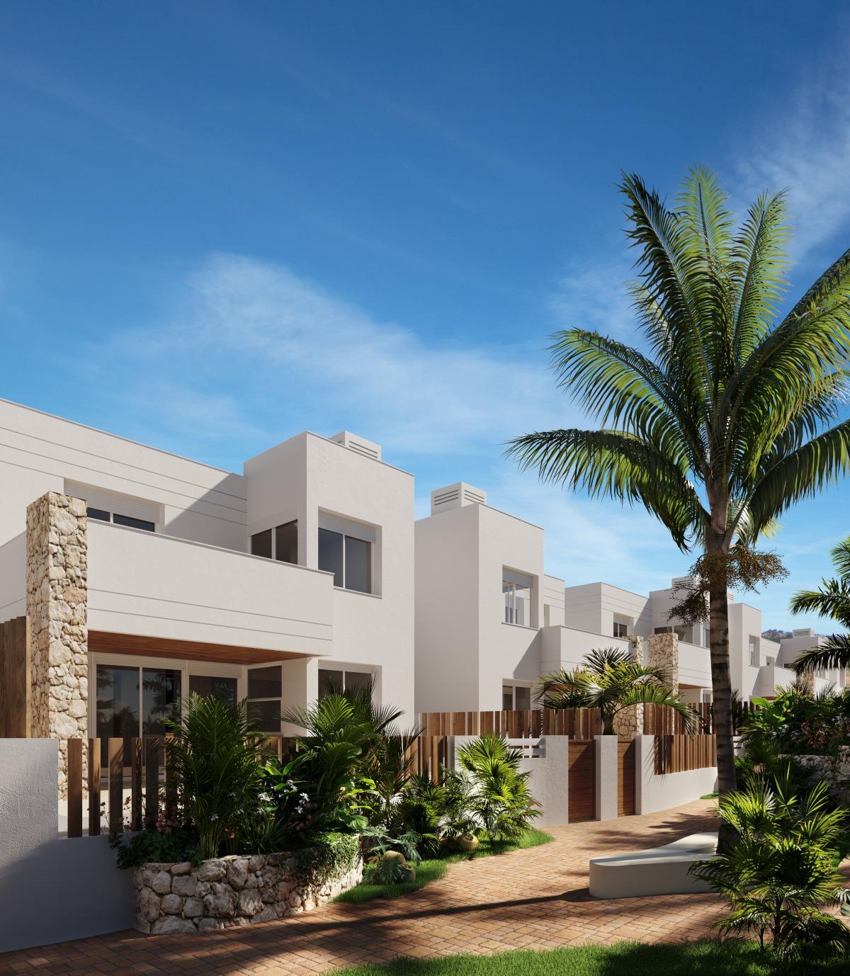 New villas and bungalows just 250 meters from the beach in Mar de Pulpí