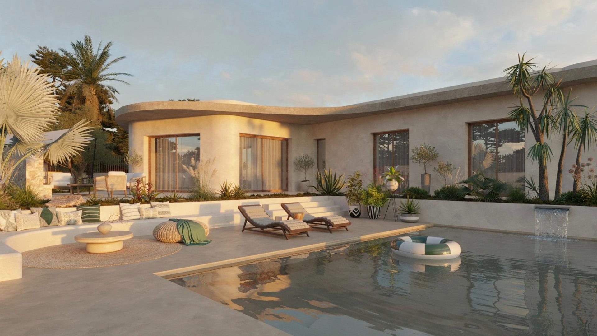 Moderne Luxusvilla in der Urbanisation von La Marina, Costa Blanca