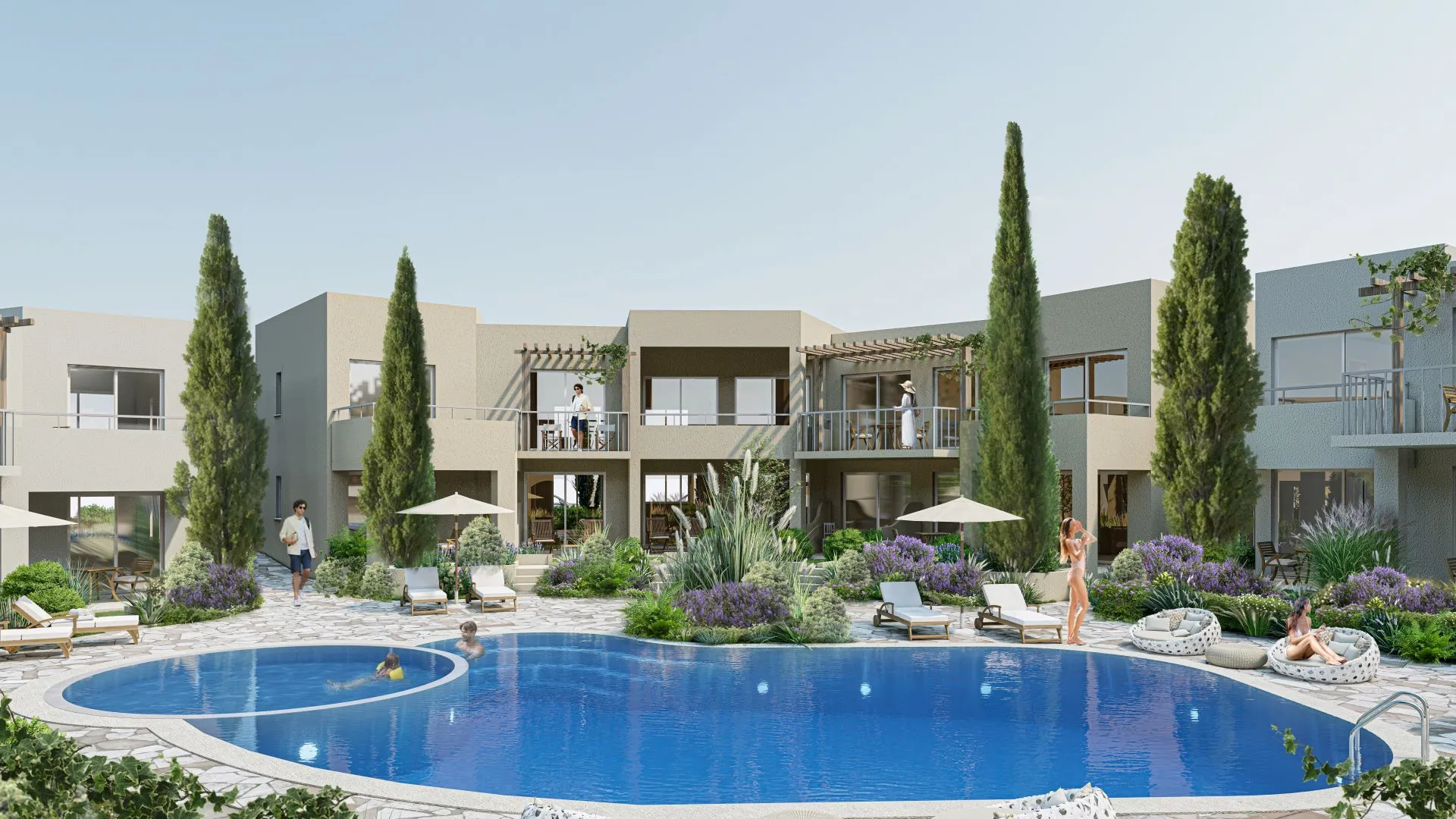 Новые апартаменты с 1 спальней на берегу моря