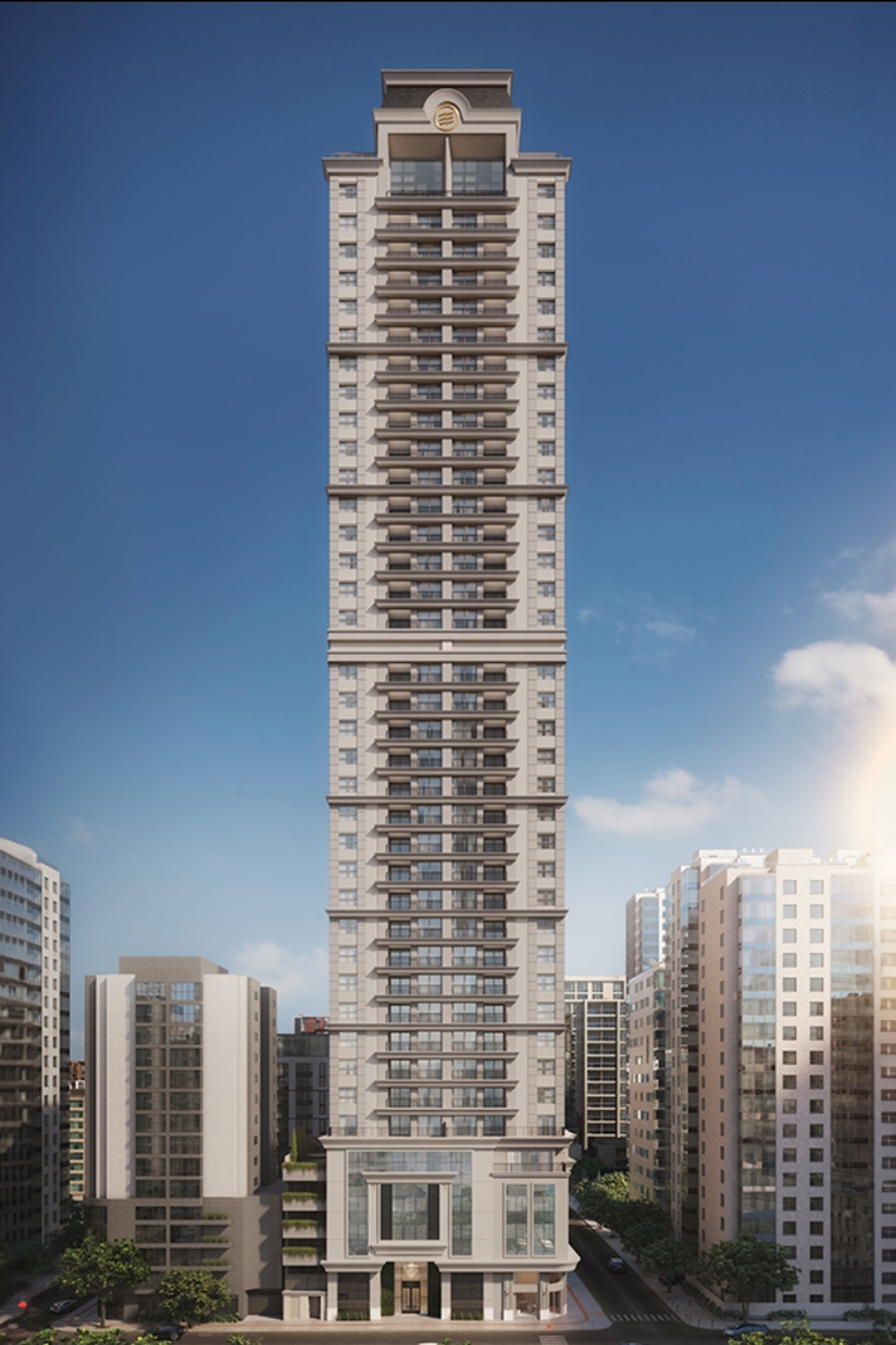 43 floors | 3 and 4 suites | 1,600 m² recreational area