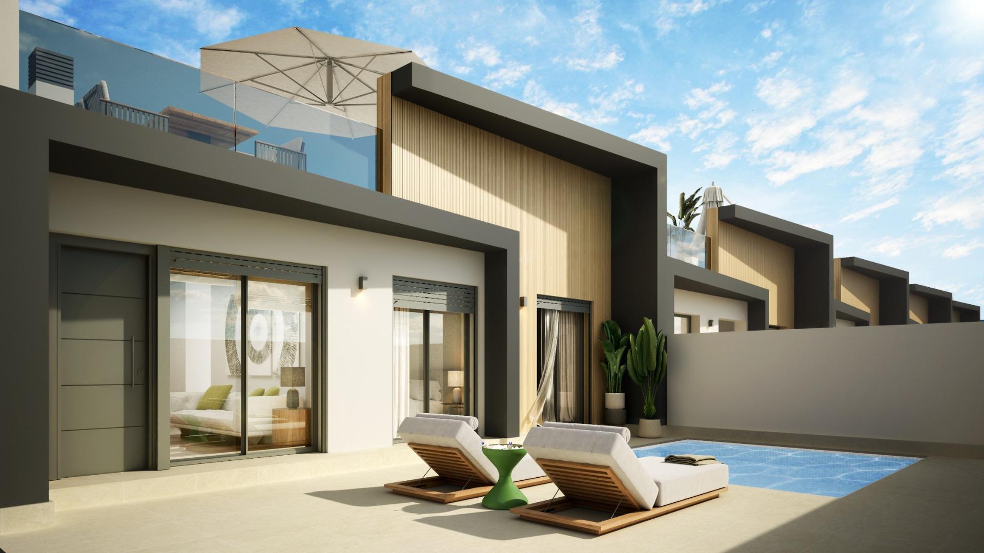 New townhouses with private pool in Avileses, Murcia