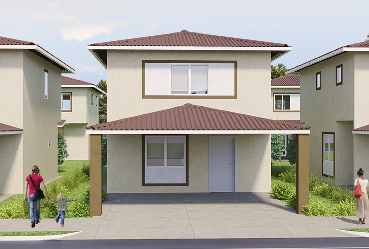 Moderne Einfamilienhäuser in einer ruhigen, grünen Gegend im Westen Panamas